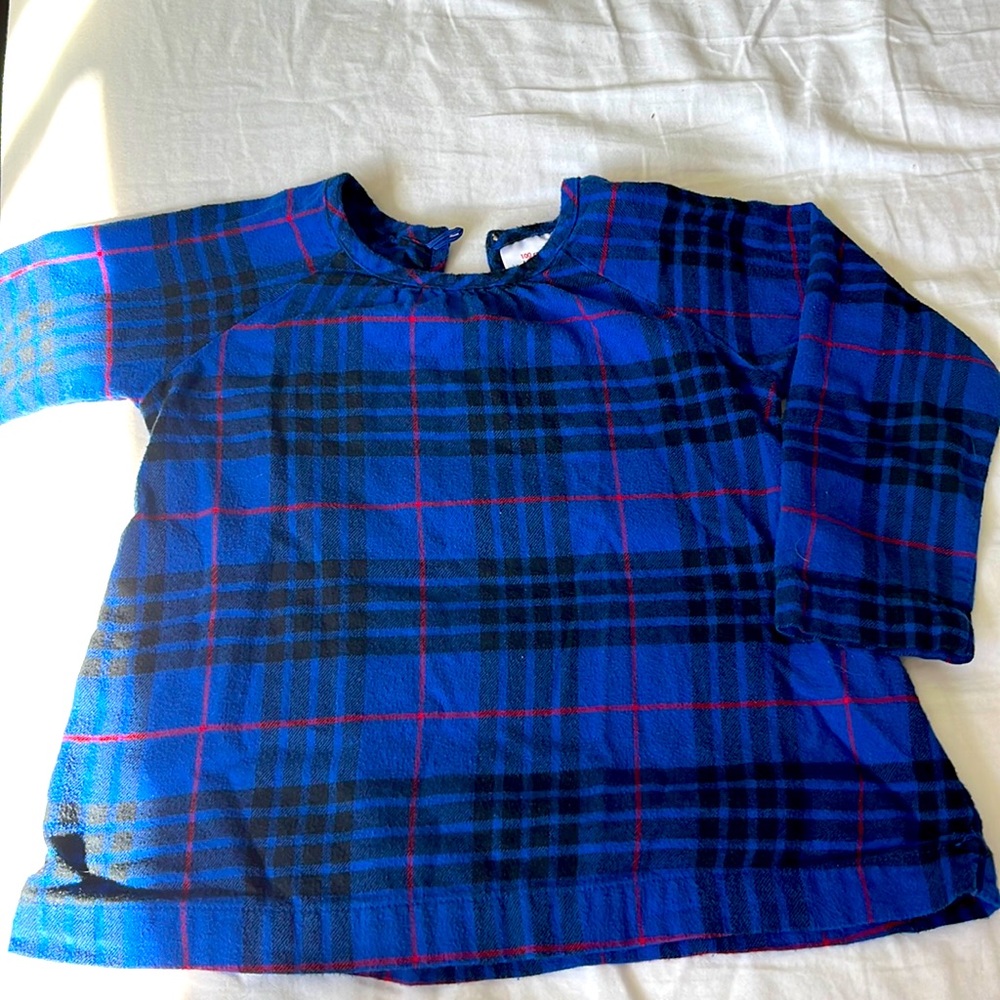 Hanna andersson girls flannel top size 4/100 cm clean and comfy